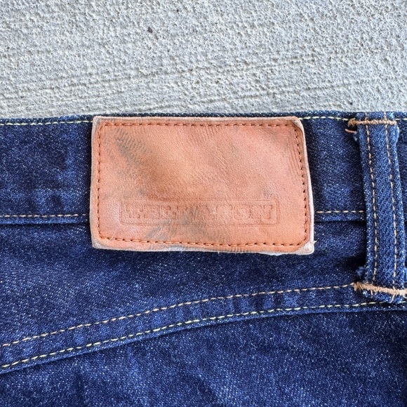 Tellason Ankara Straight Leg White Oak Selvedge Jeans Button Fly USA Size 35 - Picture 9 of 15